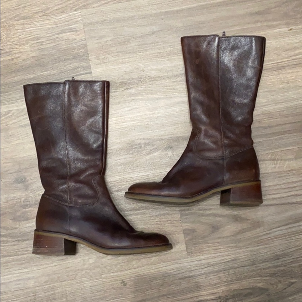 Classic Leather Mid-Calf Boots r Brand